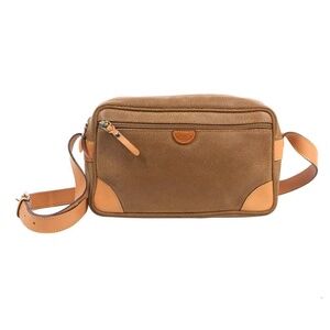 BRIC'S Crossbody Purse Handbag Leather Brown Grainy Camera Style Made in ITALY